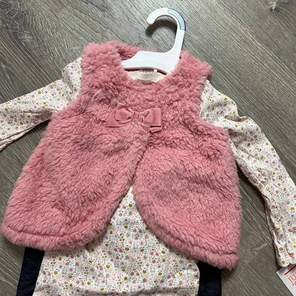 Just One You Baby Girls' Sherpa Top and Bottom Set - Size 24 Months - NWT